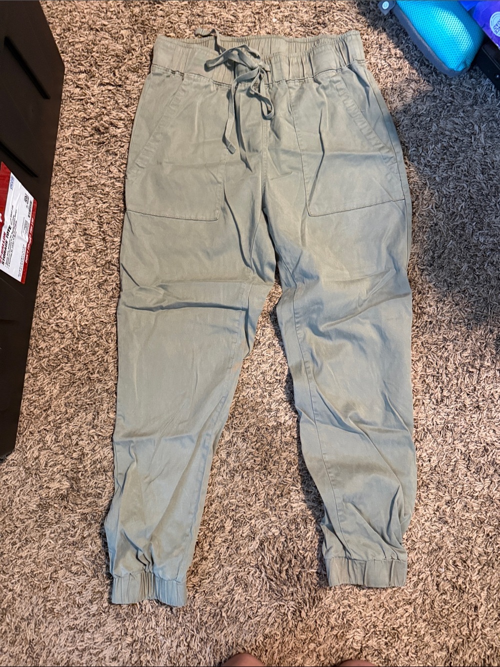 Buffalo David Bitton Olive Drawstring Casual Pants